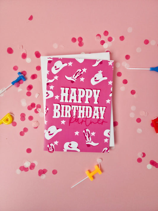 Happy Birthday Partner Birthday Card - 5” x 7” Greeting Card