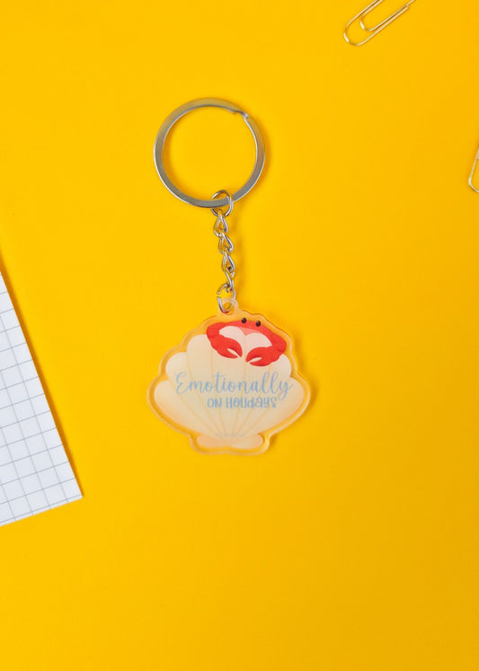 Emotionally On Holidays Keyring
