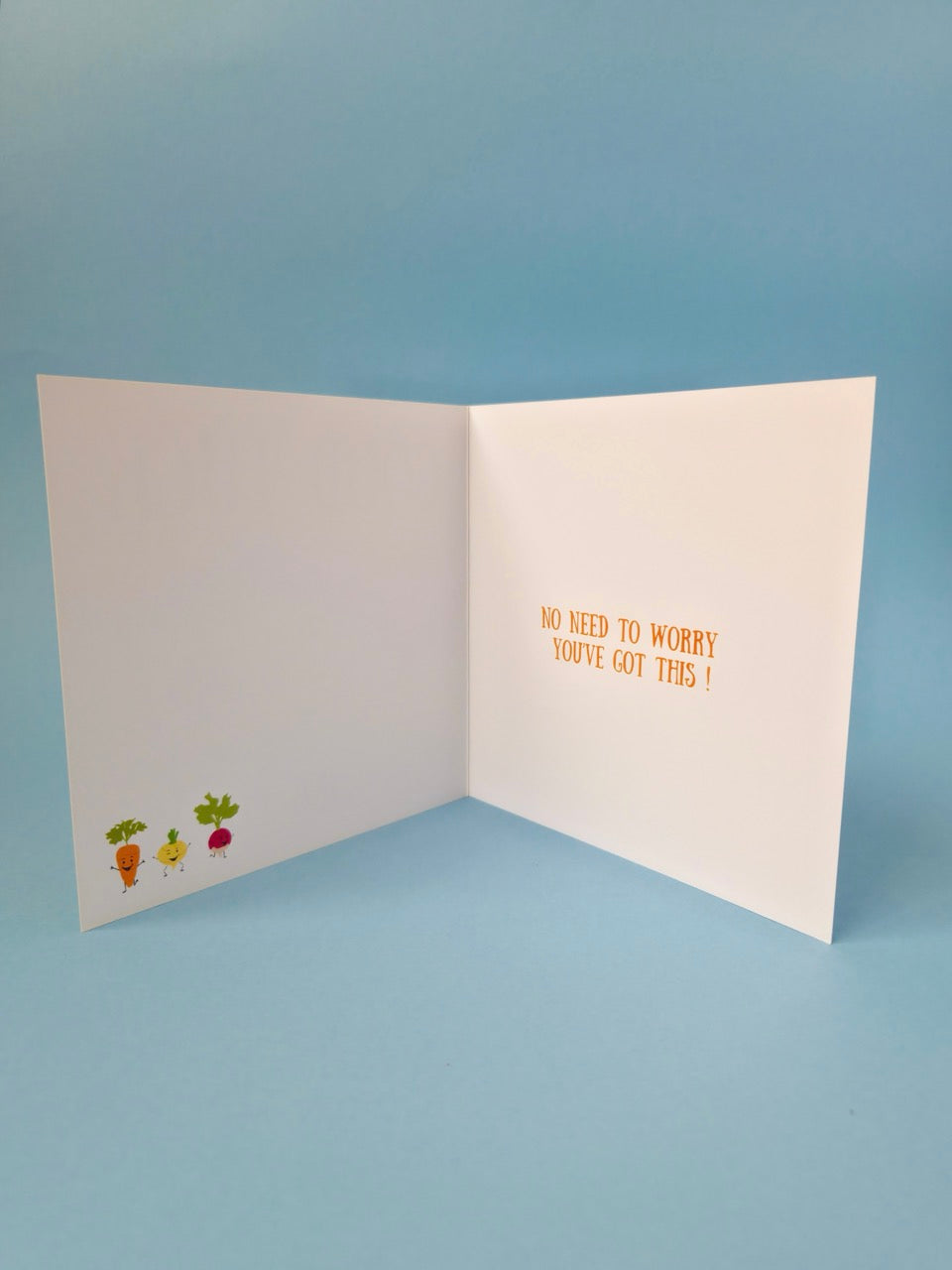 Good Luck Veggie Card - 14x14cm Greeting Card