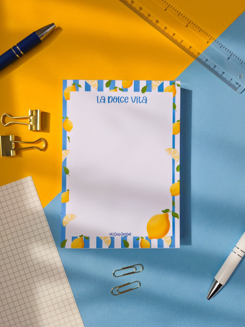 La Dolce Vita Lemon Notepad - A6 Notepad