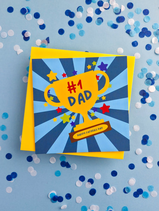 Trophy Father’s Day Card - 14x14cm Greeting Card