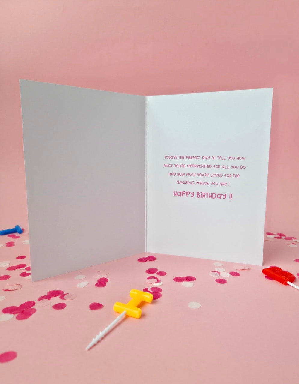 Colorful Party Cake Birthday Card - “5 x 7” Greeting Card