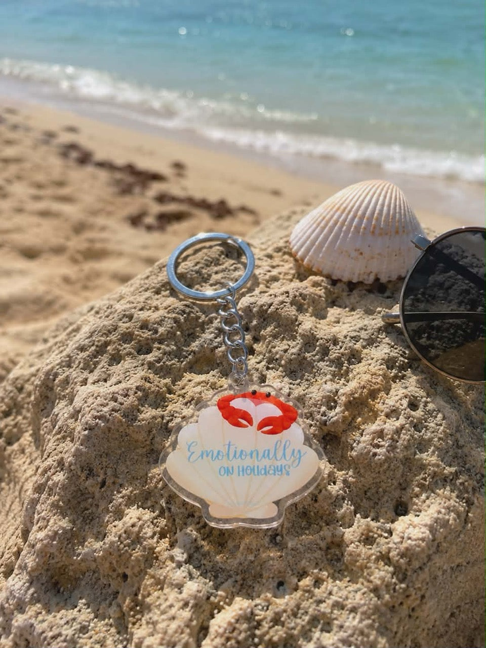 Emotionally On Holidays Keyring
