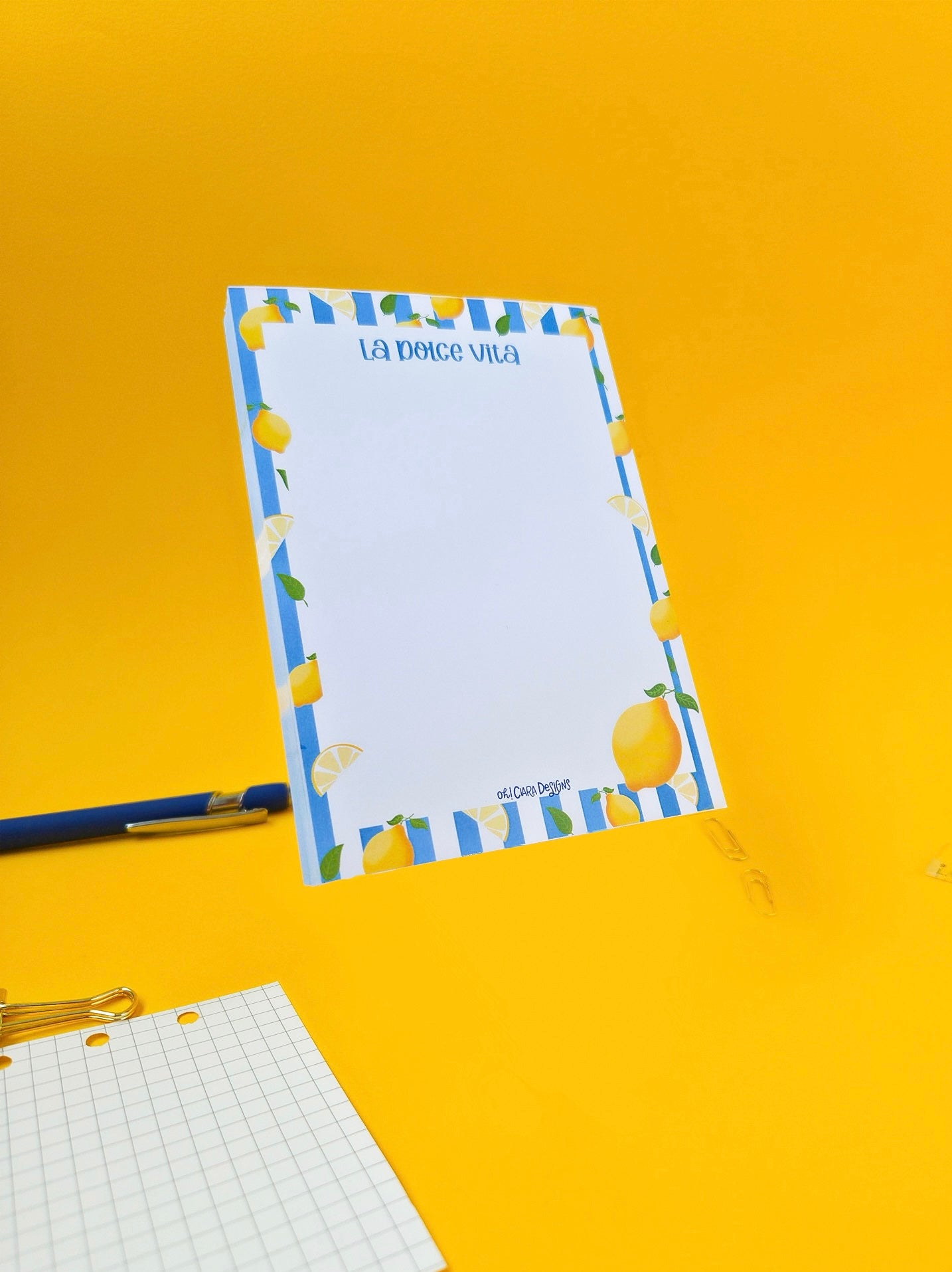 La Dolce Vita Lemon Notepad - A6 Notepad
